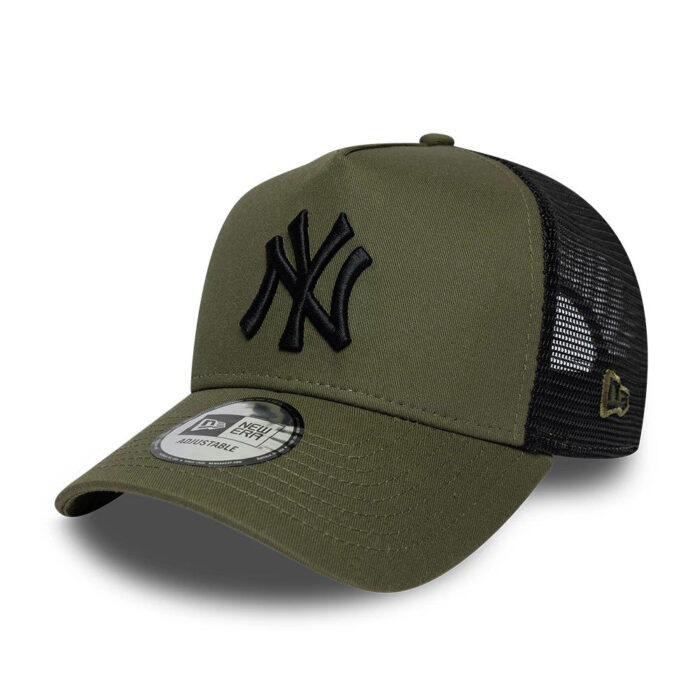 New Era - 9FORTY A-Frame Trucker - League Essential - New York Yankees - Olive/Black