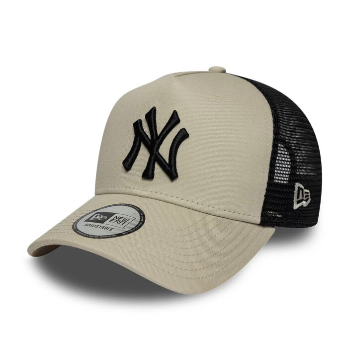 New Era - 9FORTY A-Frame Trucker - League Essential - New York Yankees - Stone/Black