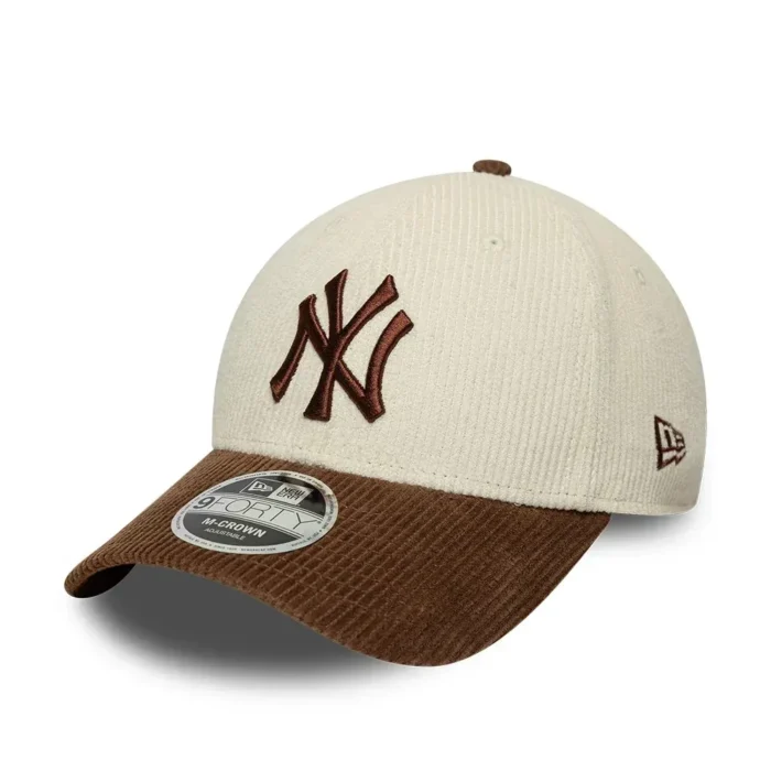 New Era - 9FORTY M-Crown - CORD - New York Yankees - Light Chrome/Brown